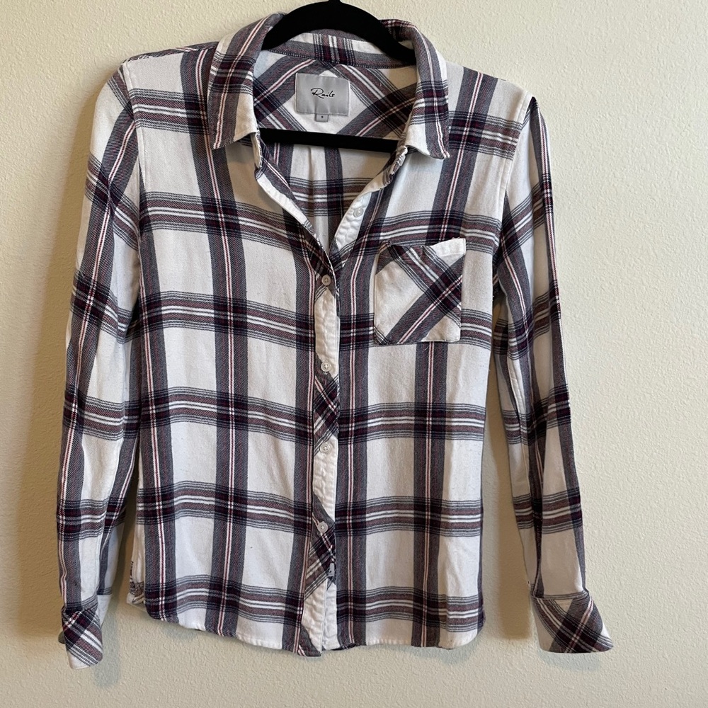 Rails Hunter Plaid Button Down Blouse - image 7